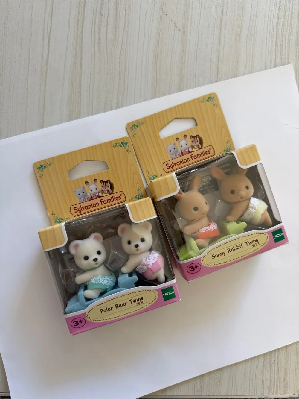 Calico Critters/Sylvanian Families Sunny Rabbit Twins and polar bears twins